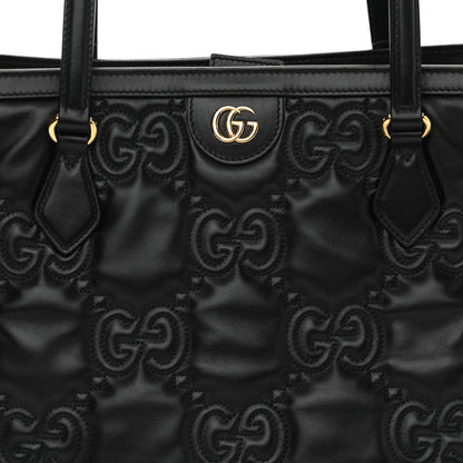 Gucci Calfskin GG Matelasse Medium Ophidia Shopping Tote Black 8 of 10