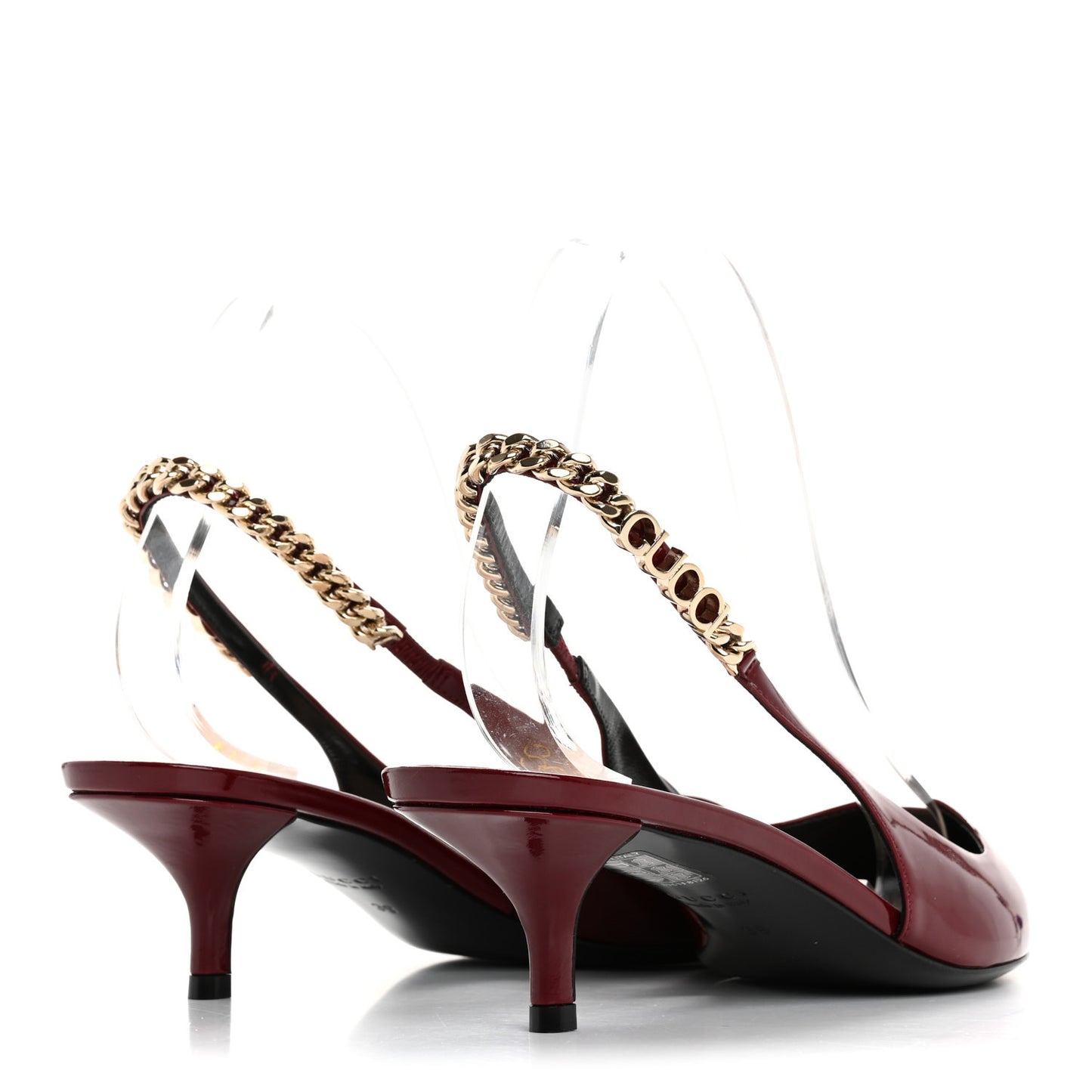 Patent Signoria 35mm Slingback Pumps 39 Rosso Ancora