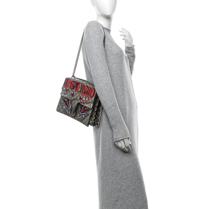 Gucci GG Supreme Monogram Snakeskin Crystal Magnetismo Embroidered Medium Dionysus Shoulder Bag 2 of 10