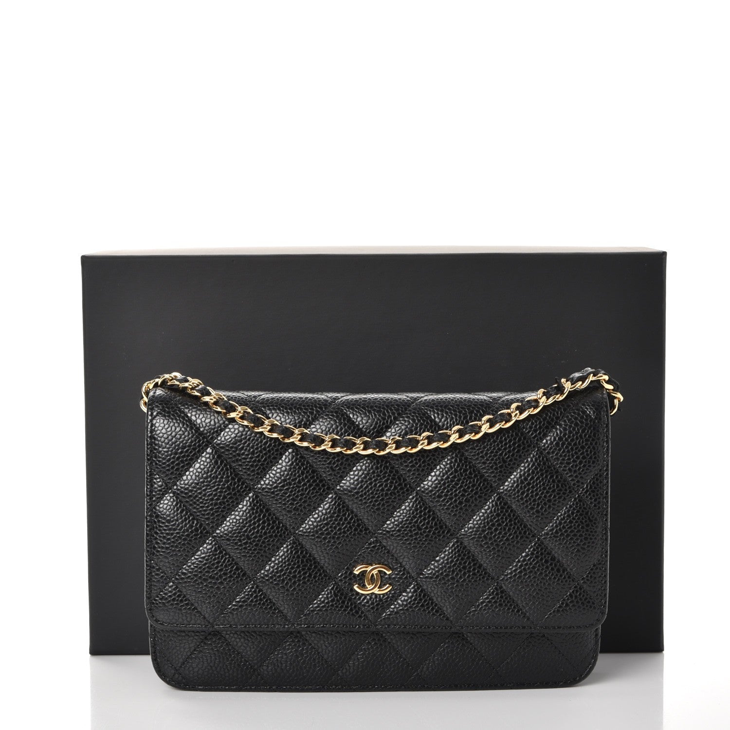 Chanel Caviar Quilted Wallet On Chain WOC Black 9 of 9