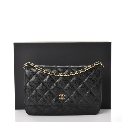 Chanel Caviar Quilted Wallet On Chain WOC Black 9 of 9