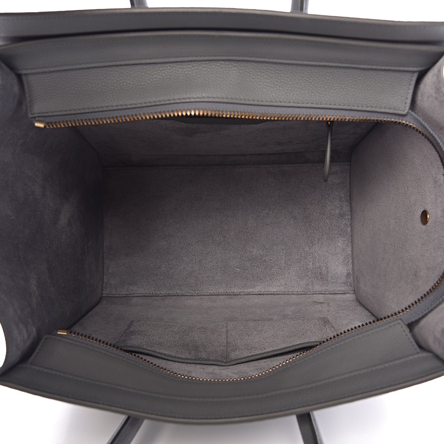 Drummed Calfskin Mini Luggage Kohl