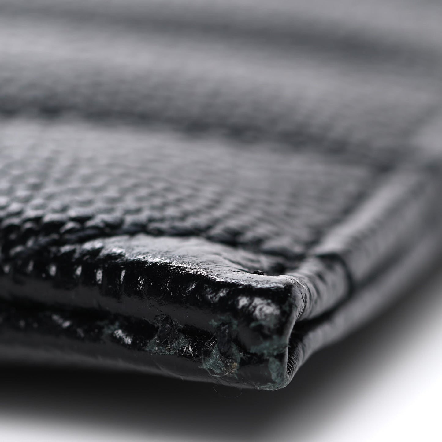 Grain De Poudre Chevron Monogram Large Bill Pouch Black