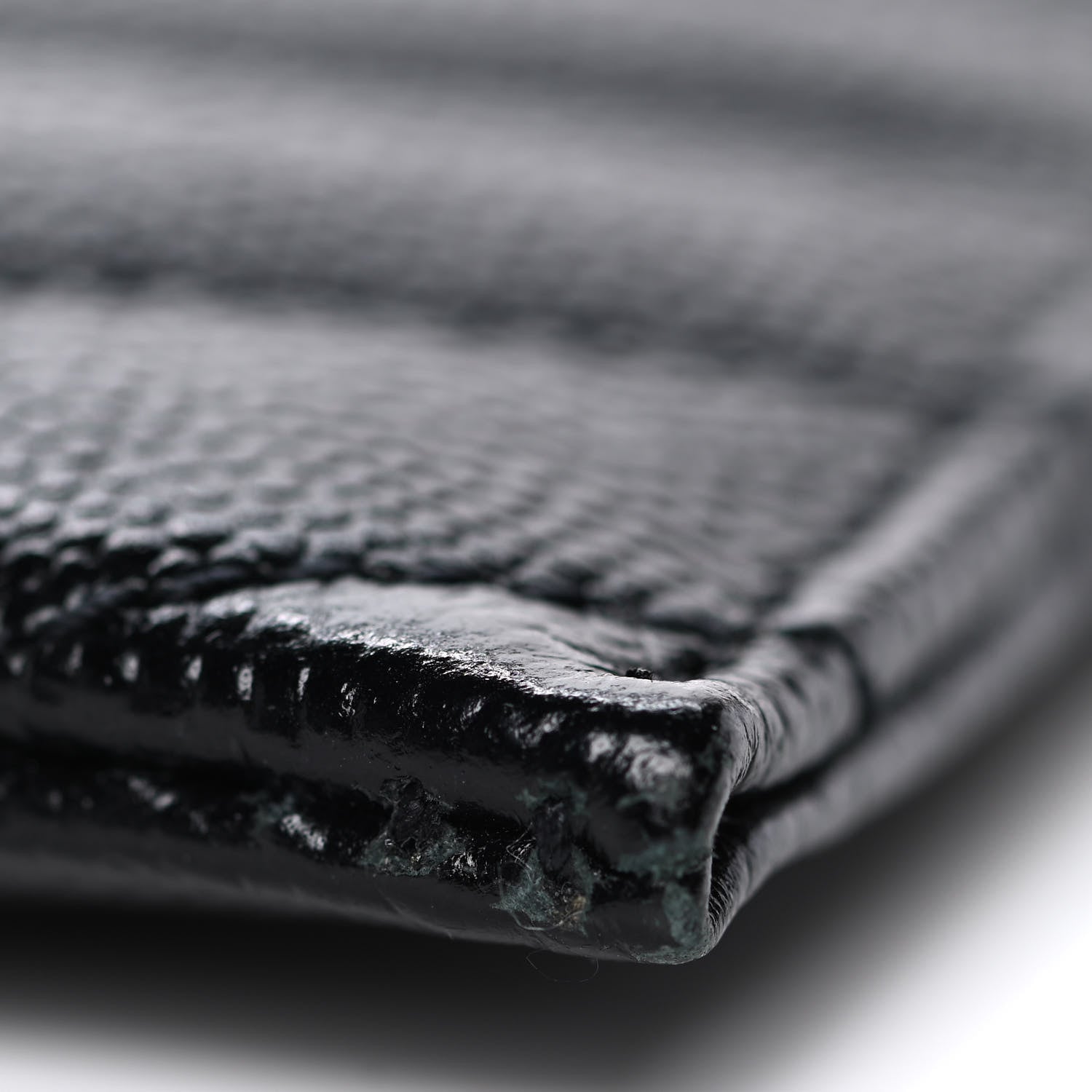 Saint Laurent Grain De Poudre Chevron Monogram Large Bill Pouch Black 10 of 17