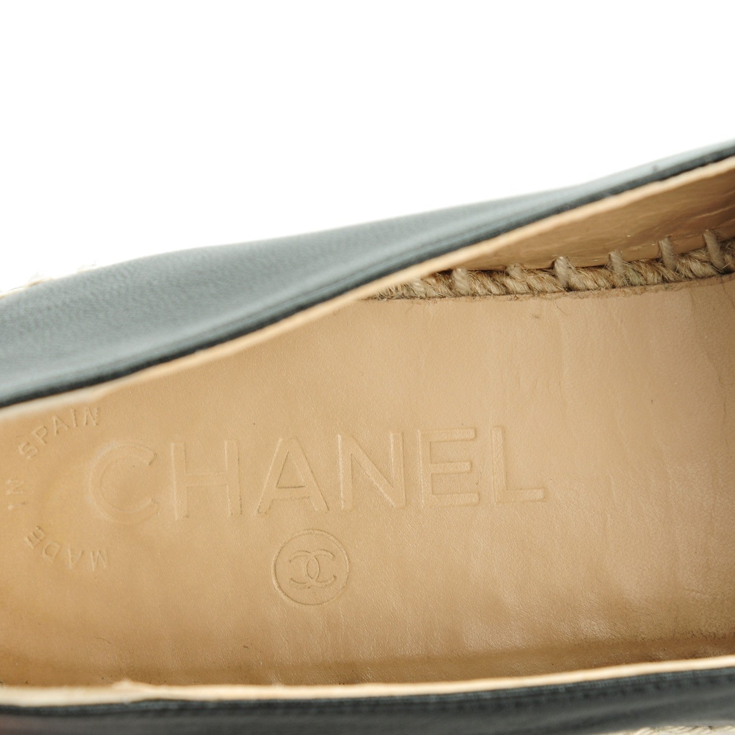 Chanel Lambskin CC Espadrilles 37 Black 10 of 10