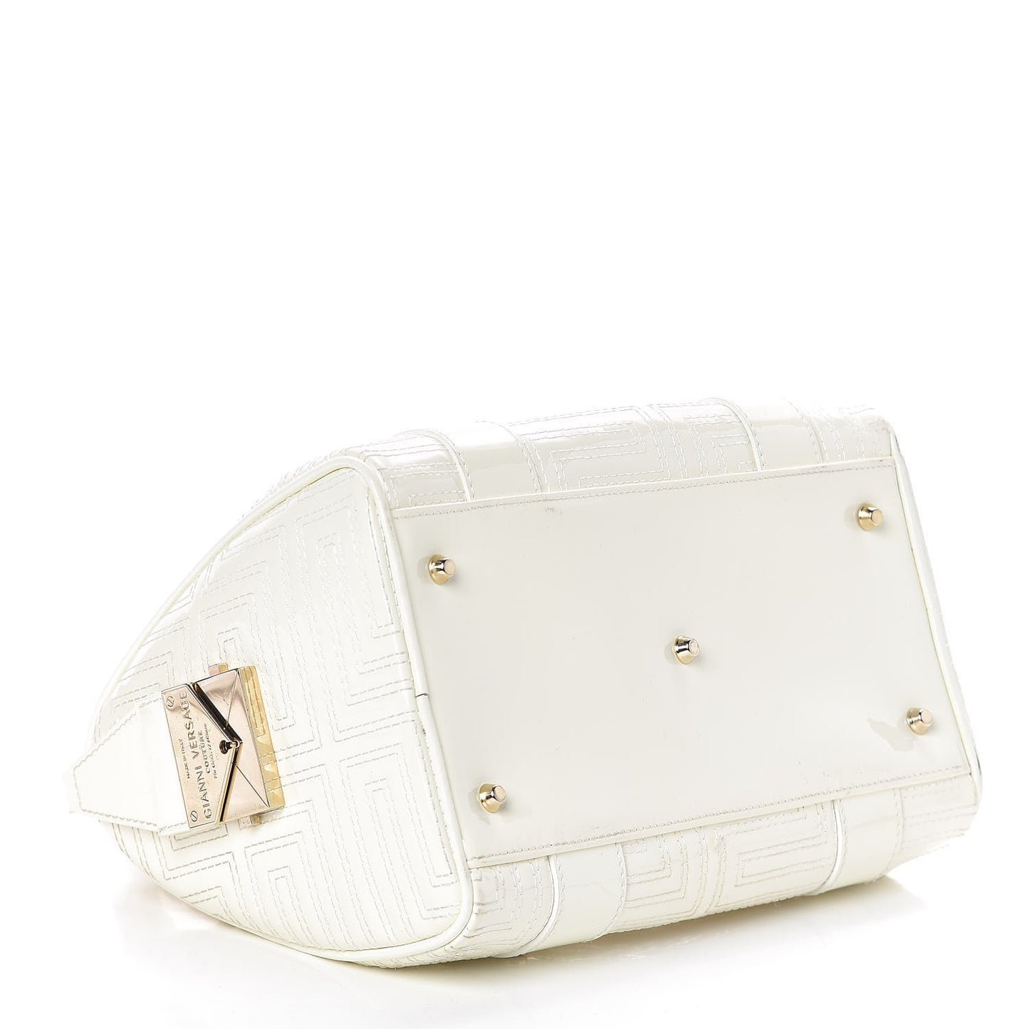 Patent Couture Snap Out Of It Bag White