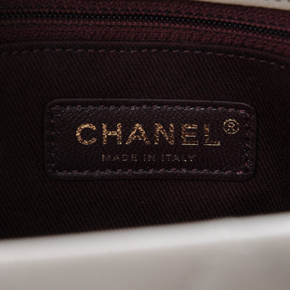 Chanel Shiny Sheepskin Quilted Large Trapezio Flap Beige 6 of 9