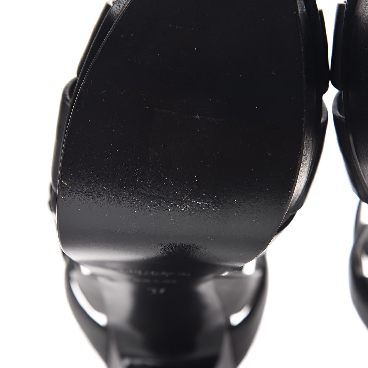 Calfskin Tribute 105 Platform Sandals 37 Black