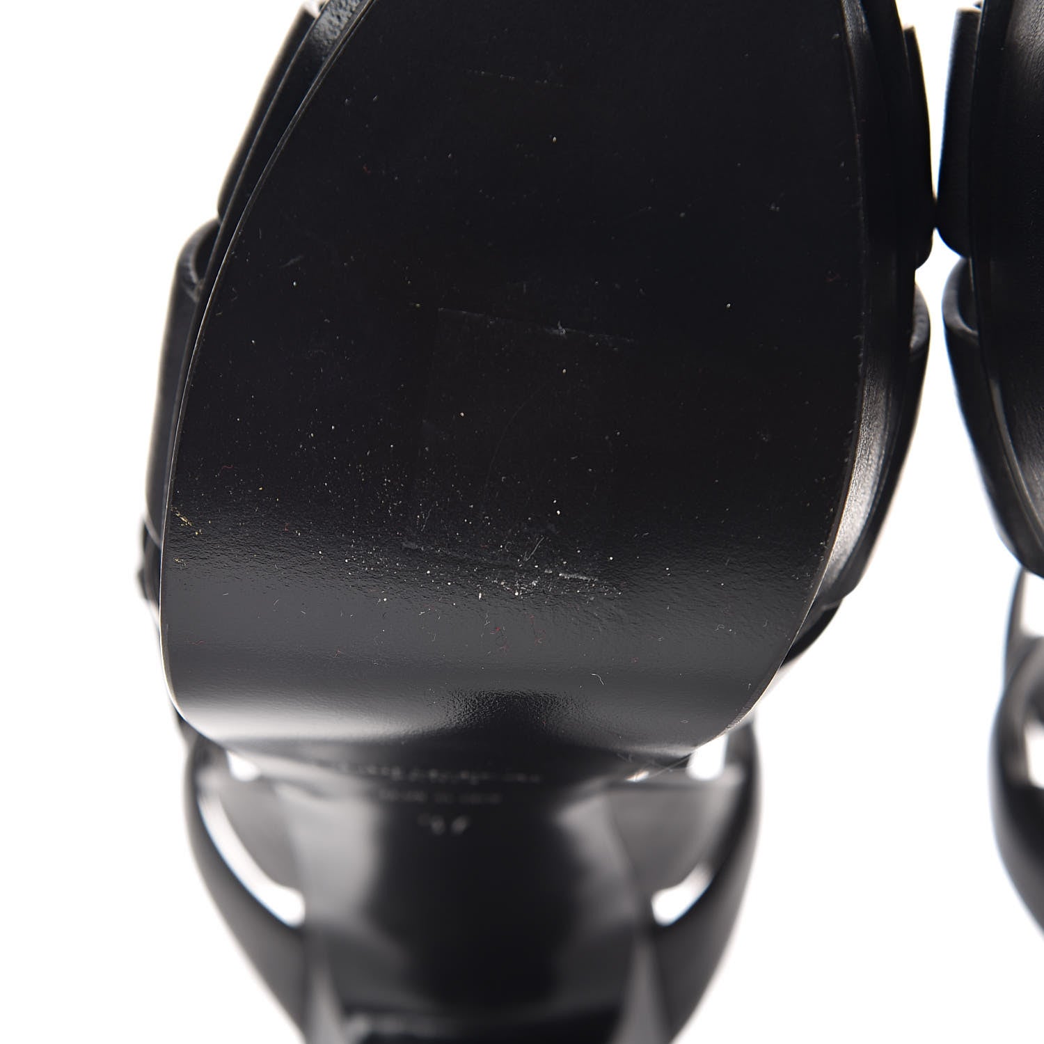 Saint Laurent Calfskin Tribute 105 Platform Sandals 37 Black 10 of 11