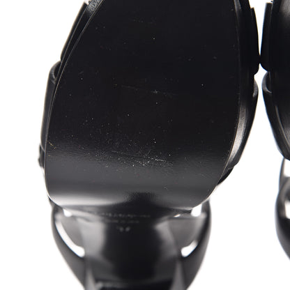 Saint Laurent Calfskin Tribute 105 Platform Sandals 37 Black 10 of 11