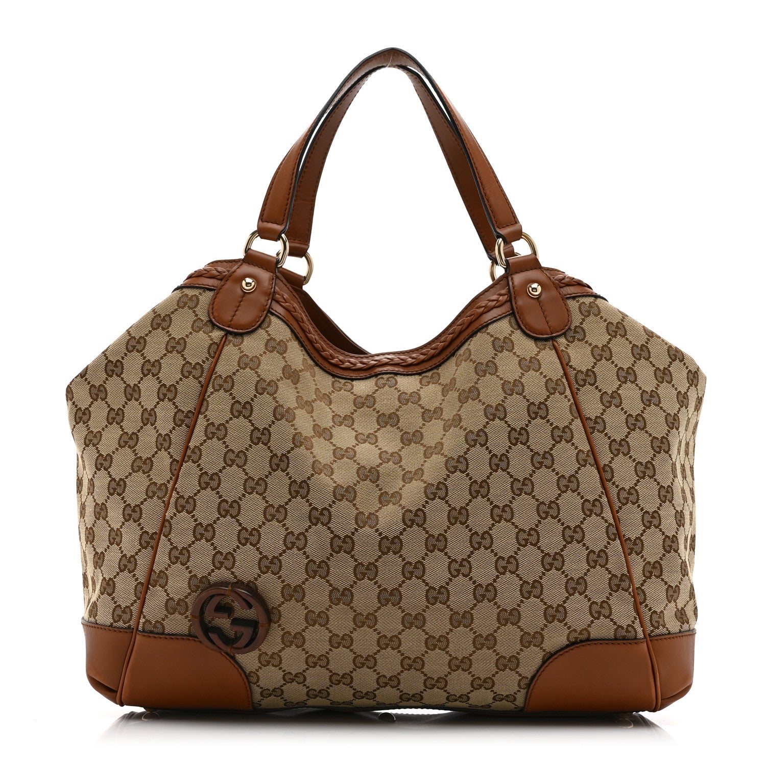 Gucci Monogram Medium Brick Lane Tote Brown 1 of 11