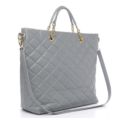 Dolce & Gabbana Lambskin Quilted Tote Grey 3 of 16