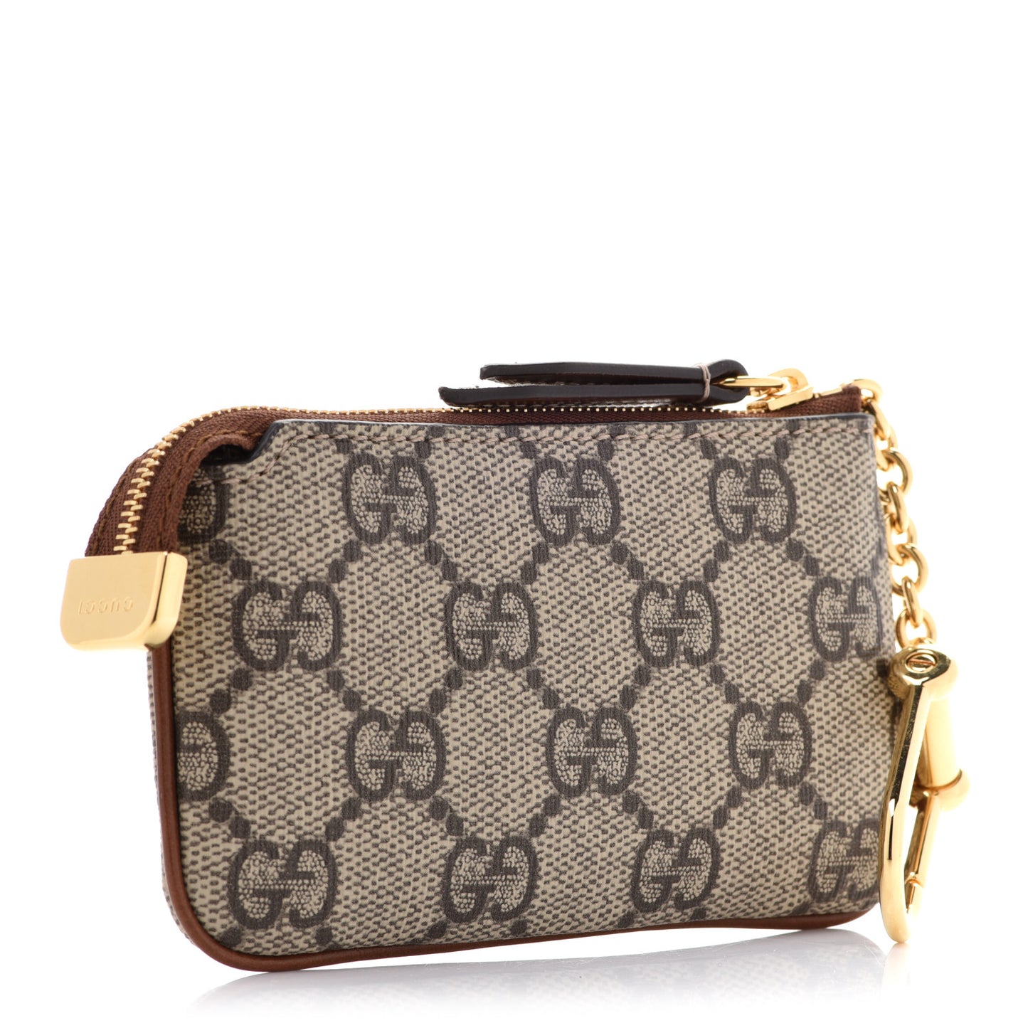 GG Supreme Monogram Key Case Brown