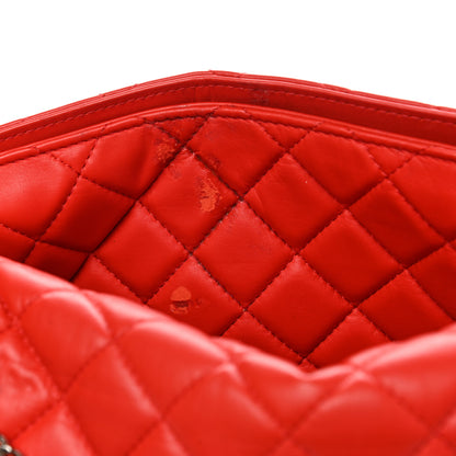 Chanel Lambskin Quilted Chanel 3 Maxi Flap Bag Red 32 of 37