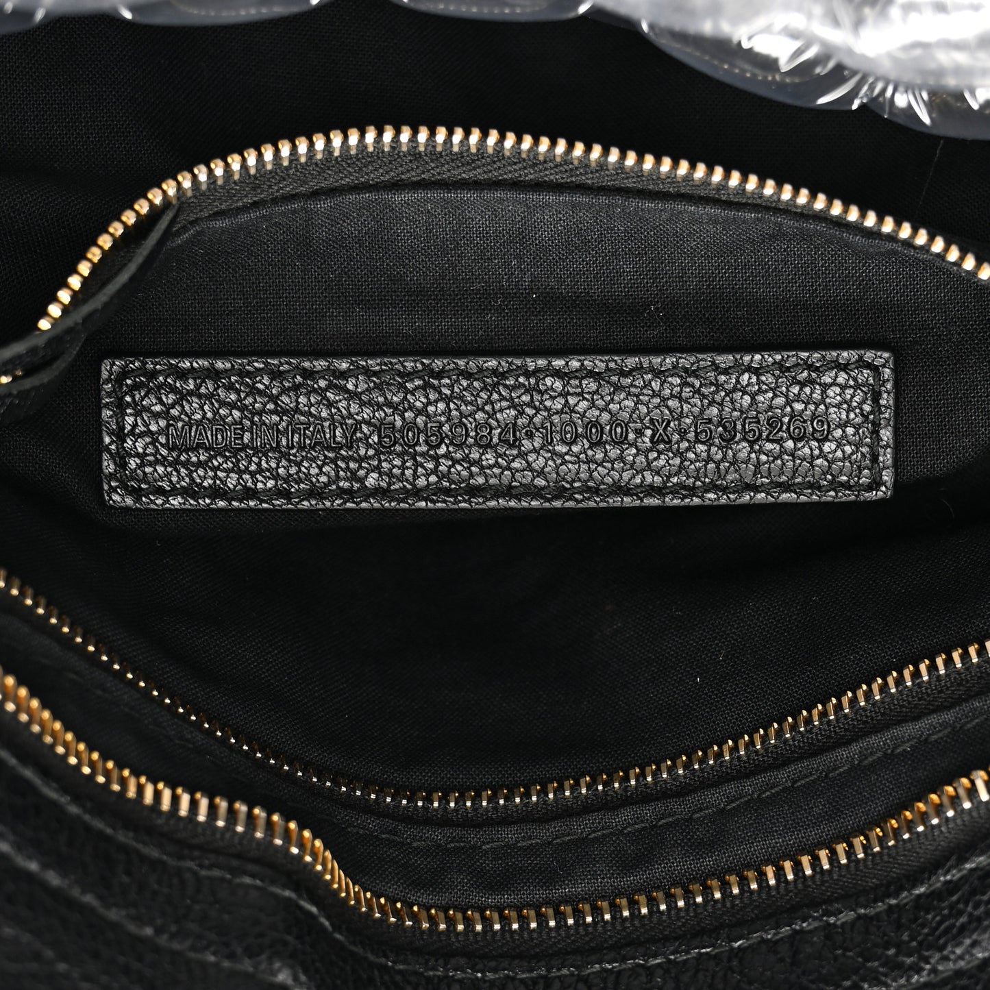 Chevre Gold Metallic Edge Hardware City Black
