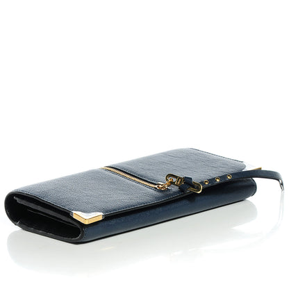 Chloe Leather Ghost Long Zipped Wallet Navy 3 of 8