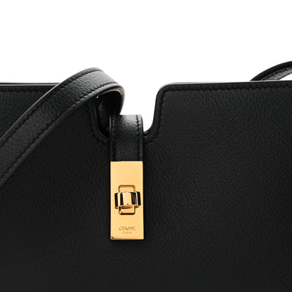 Celine Grained Calfskin 16 Pochette Black 8 of 10