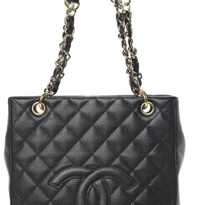 Chanel Caviar Quilted Petit Shopping Tote PST Black 11 of 11