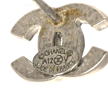 Chanel Crystal Mini Timeless CC Earrings Silver 4 of 5