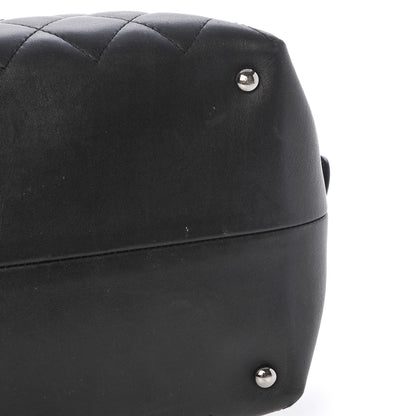 Chanel Calfskin Quilted Feather Weight Bowling Bag Black 8 of 9