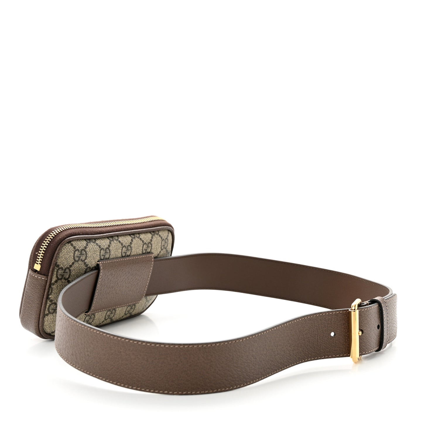 GG Supreme Monogram Ophidia Belted iPhone Case 95 38 Dark Brown
