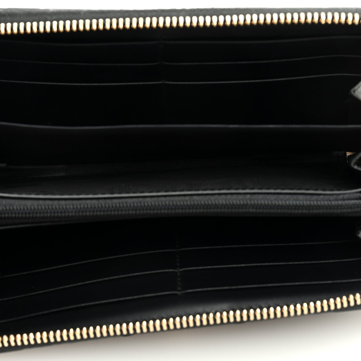 Guccissima Bow Zip Around Wallet Black