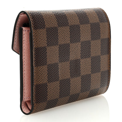 Louis Vuitton Damier Ebene Victorine Wallet Rose Ballerine 3 of 6