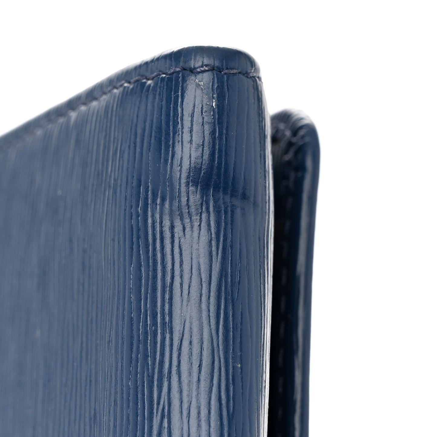 Vitello Move Metal Oro Chain Wallet Bluette