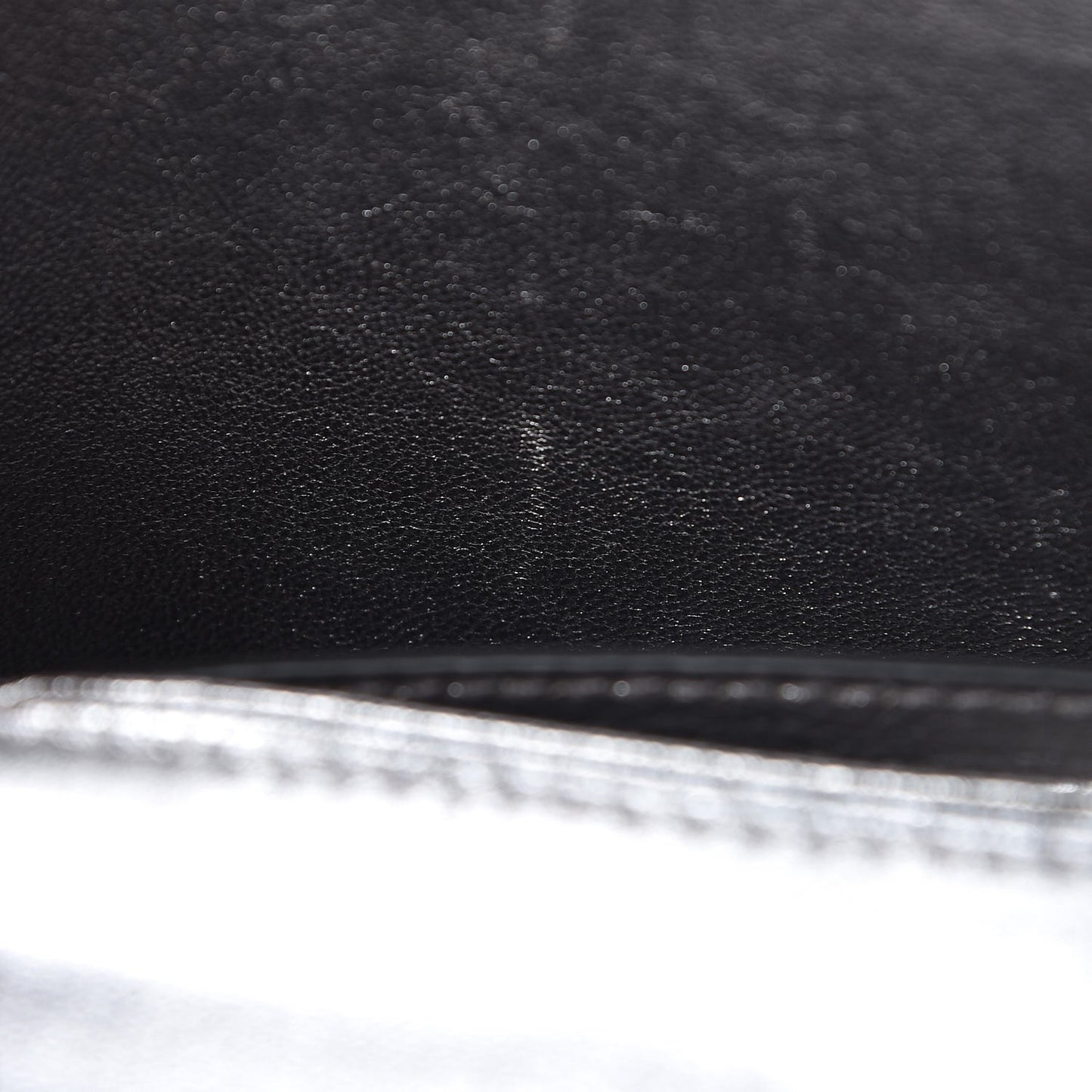 Goatskin Madras Top Handle Bag Silver