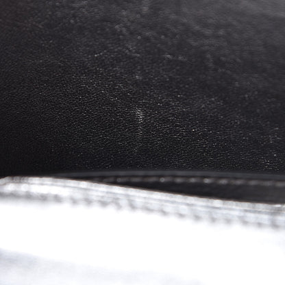 Miu Miu Goatskin Madras Top Handle Bag Silver 8 of 11