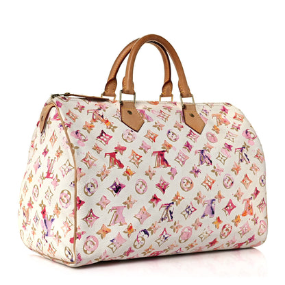 Louis Vuitton Watercolor Aquarelle Speedy 30 White 3 of 15