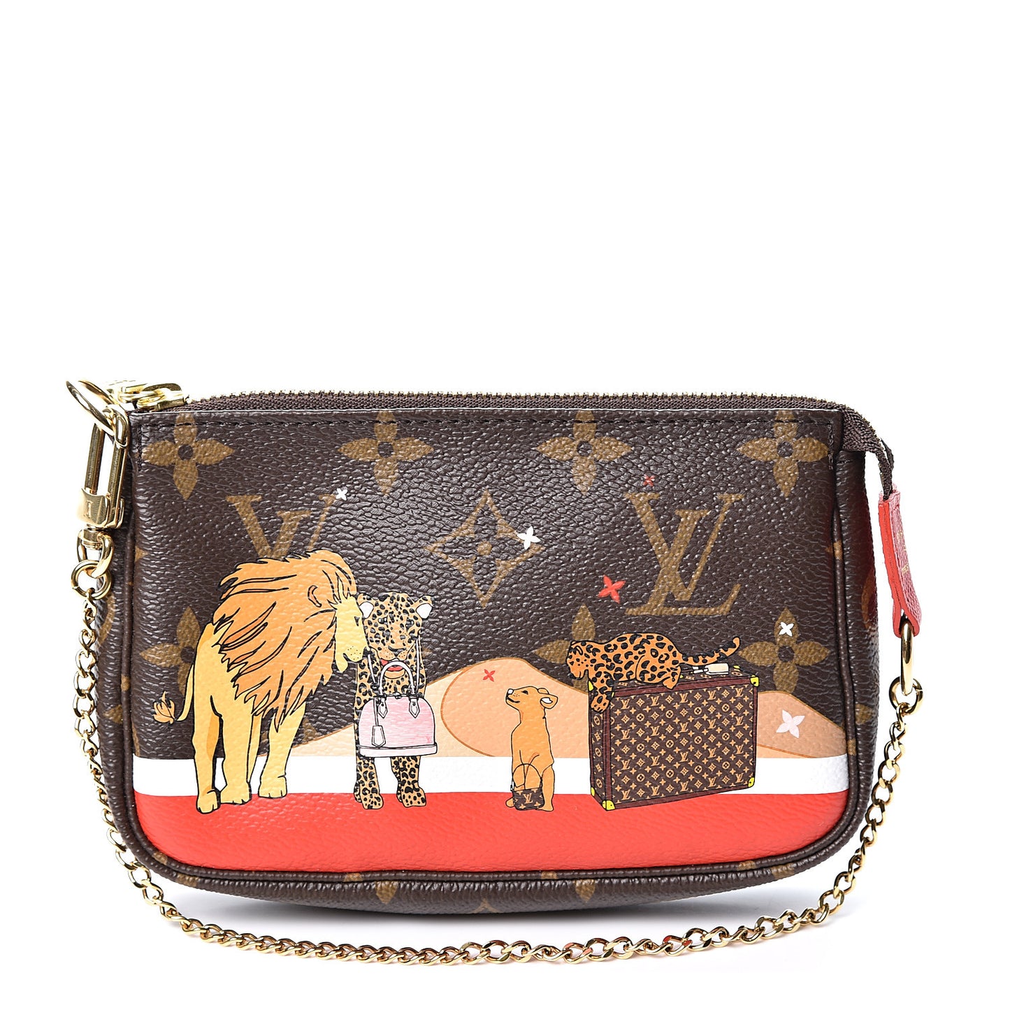 Monogram 2018 Christmas Animation Mini Cats Pochette Accessories