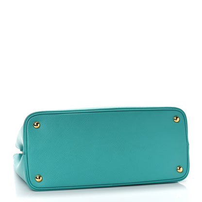 Prada Saffiano Cuir Medium Bi-Color Double Bag Giada Baltico 4 of 8