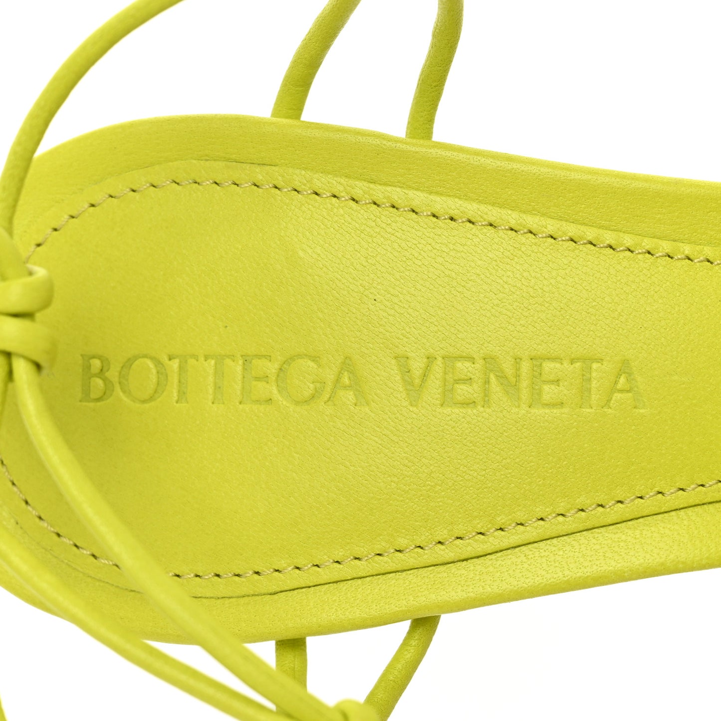 Nappa Dot Ankle Tie Sandals 36 Kiwi