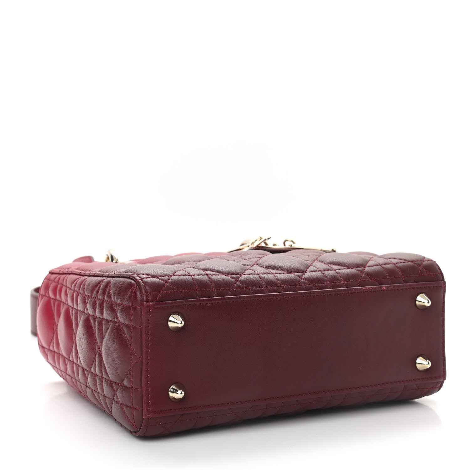 Christian Dior Lambskin Cannage Gradient Small My ABCDior Lady Dior Red 4 of 10
