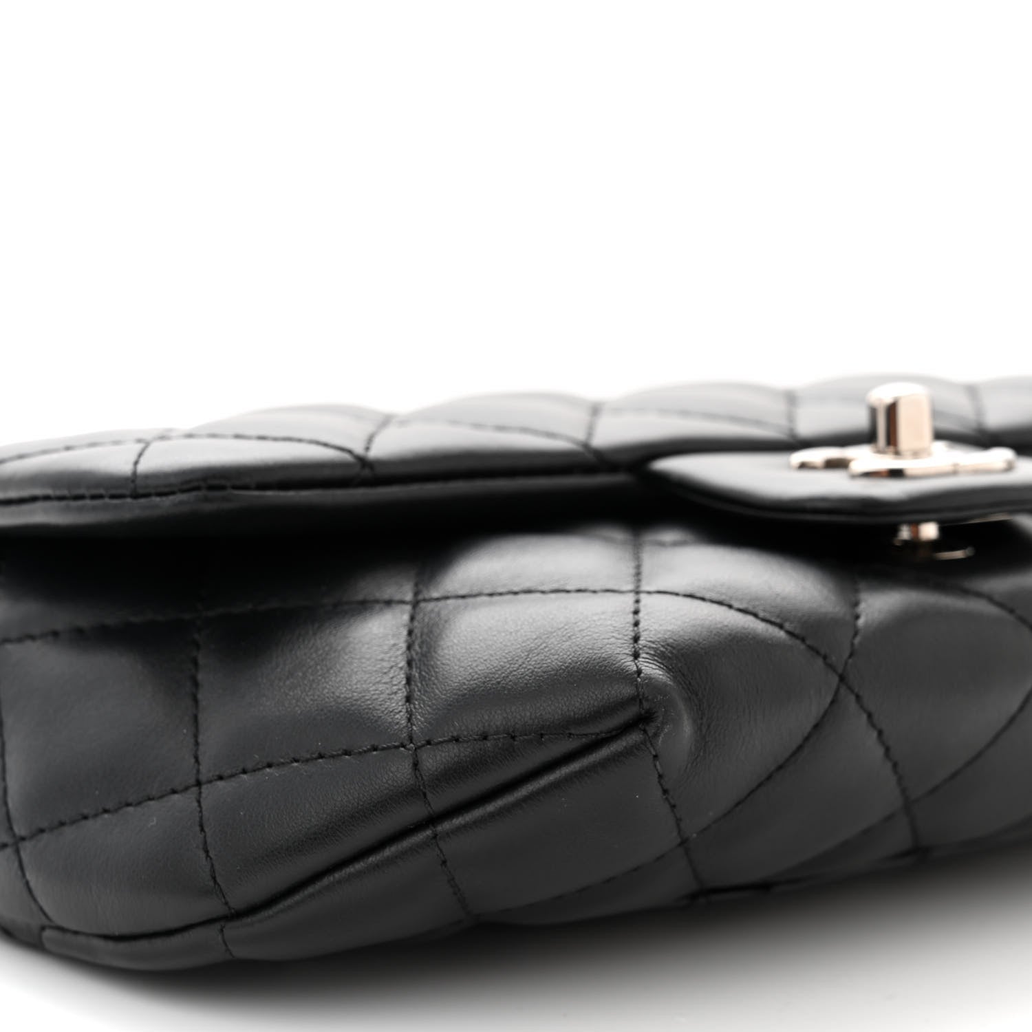Chanel Calfskin Quilted CC Uniform Flap Belt Bag Black 9 of 10