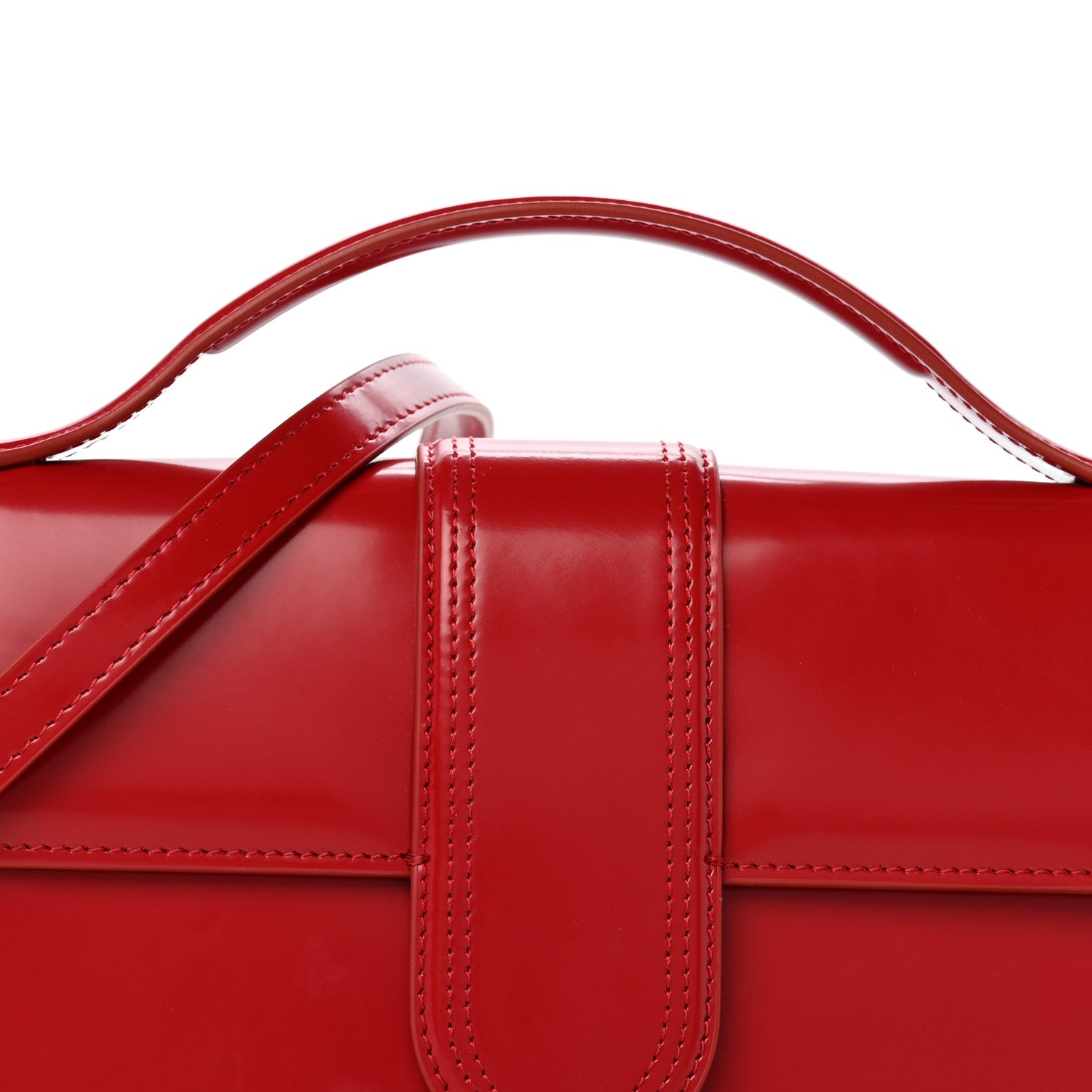 Jacquemus Glazed Calfskin Le Grand Bambino Red 6 of 8