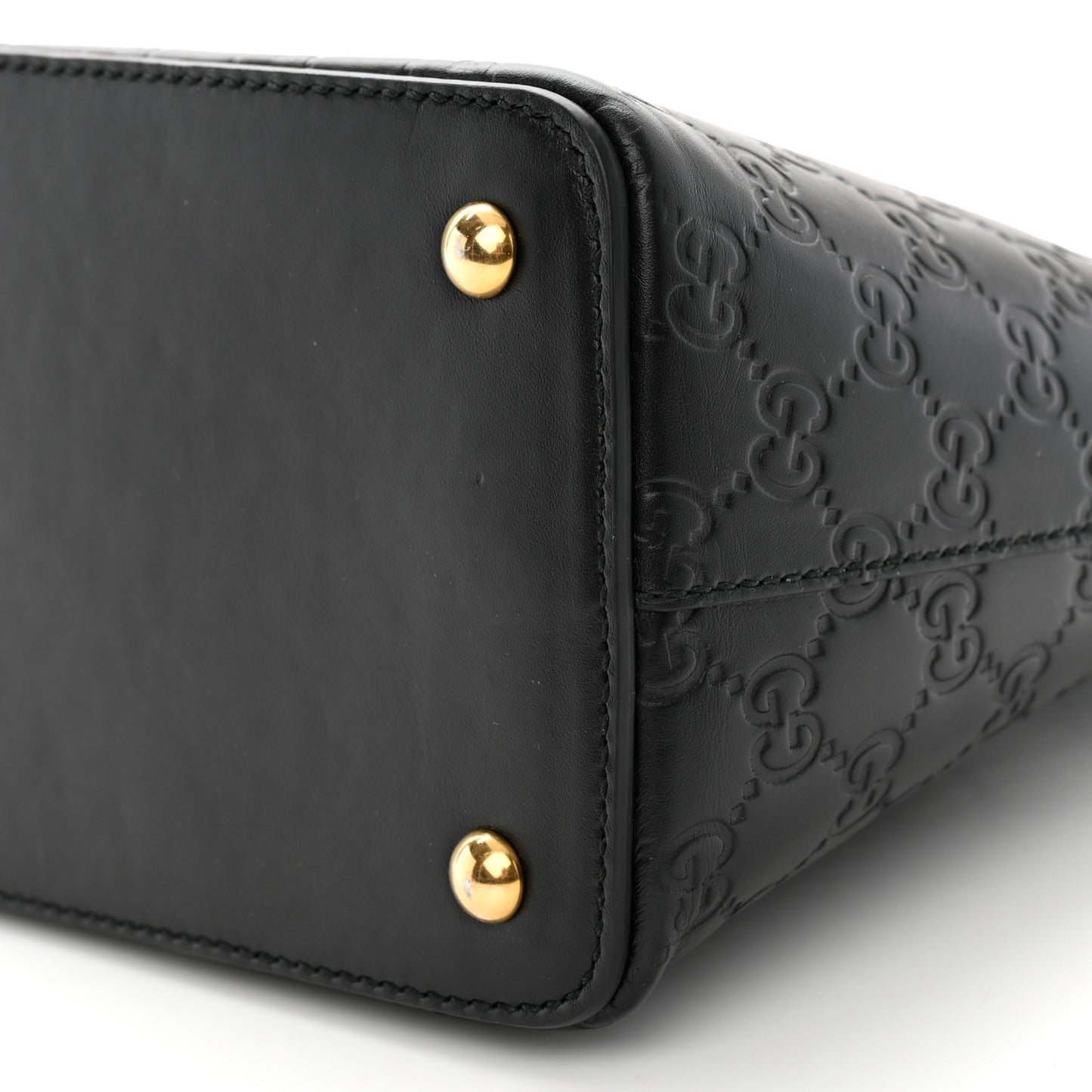 Guccissima Signature Nappa Small Zip Top Tote Black