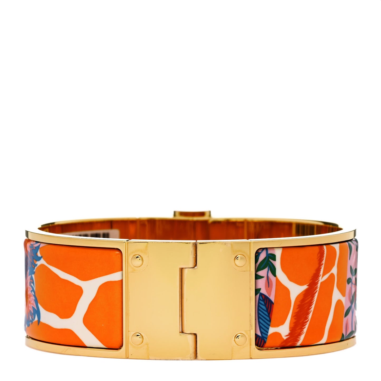 Enamel Printed The Three Graces Print Wide Hinged Bracelet L Tropique