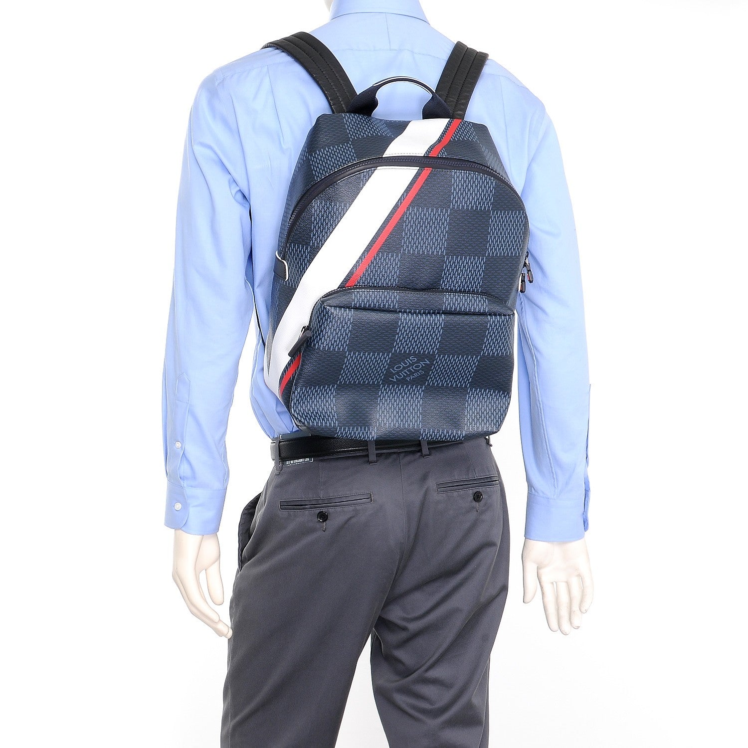 Louis Vuitton Damier Cobalt Latitude America's Cup Apollo Backpack Red 2 of 8