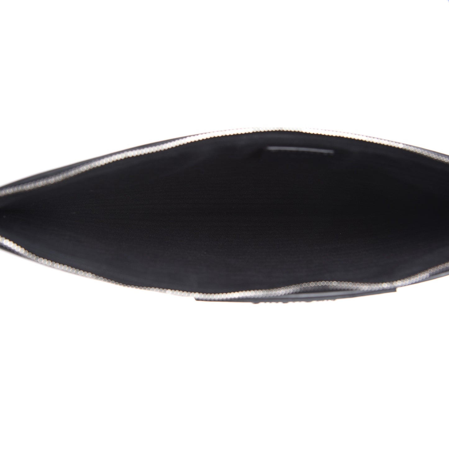 Calfskin Stitched Antigona Pouch Black