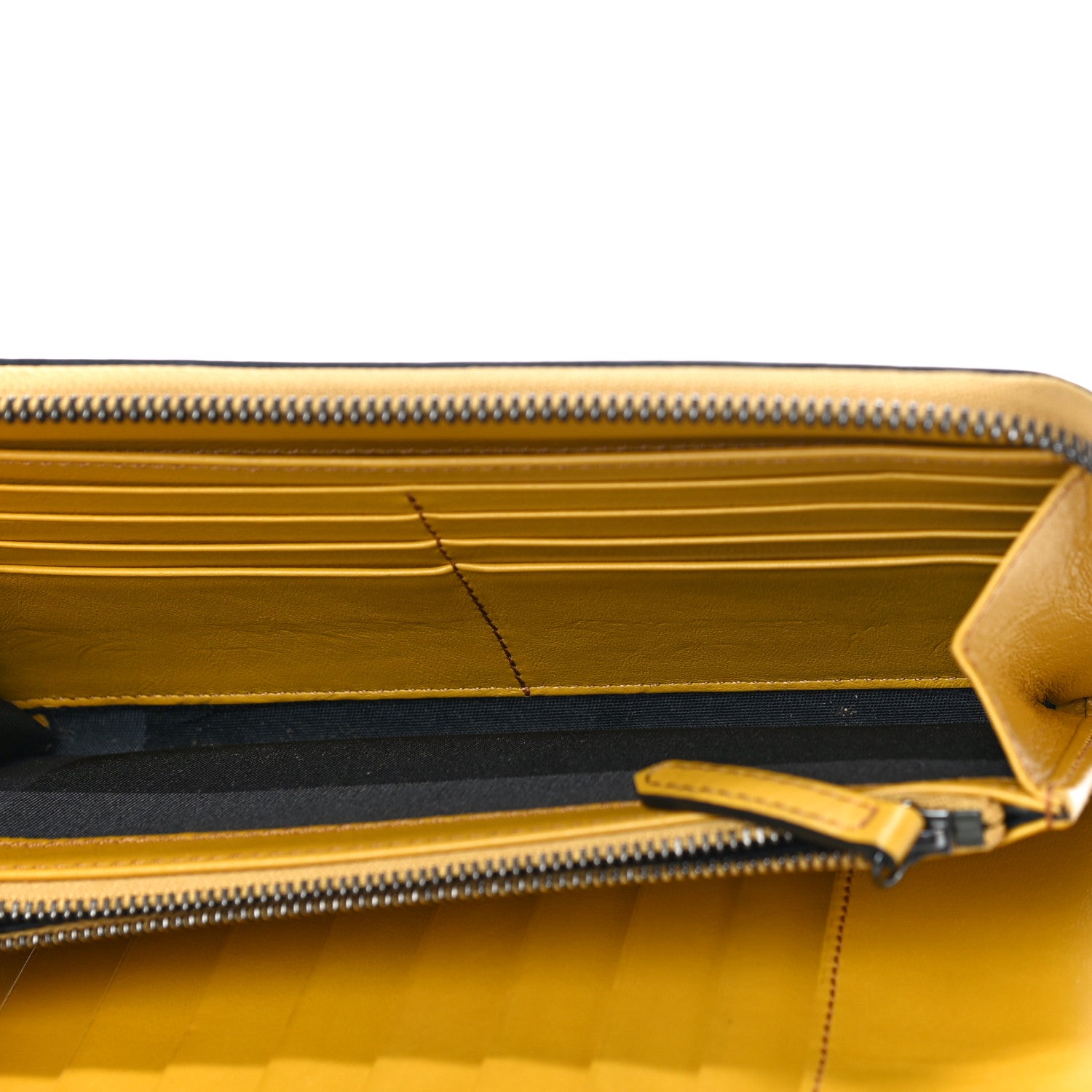 Burberry Grainy Calfskin Zip Around Wallet Yellow 6 of 10