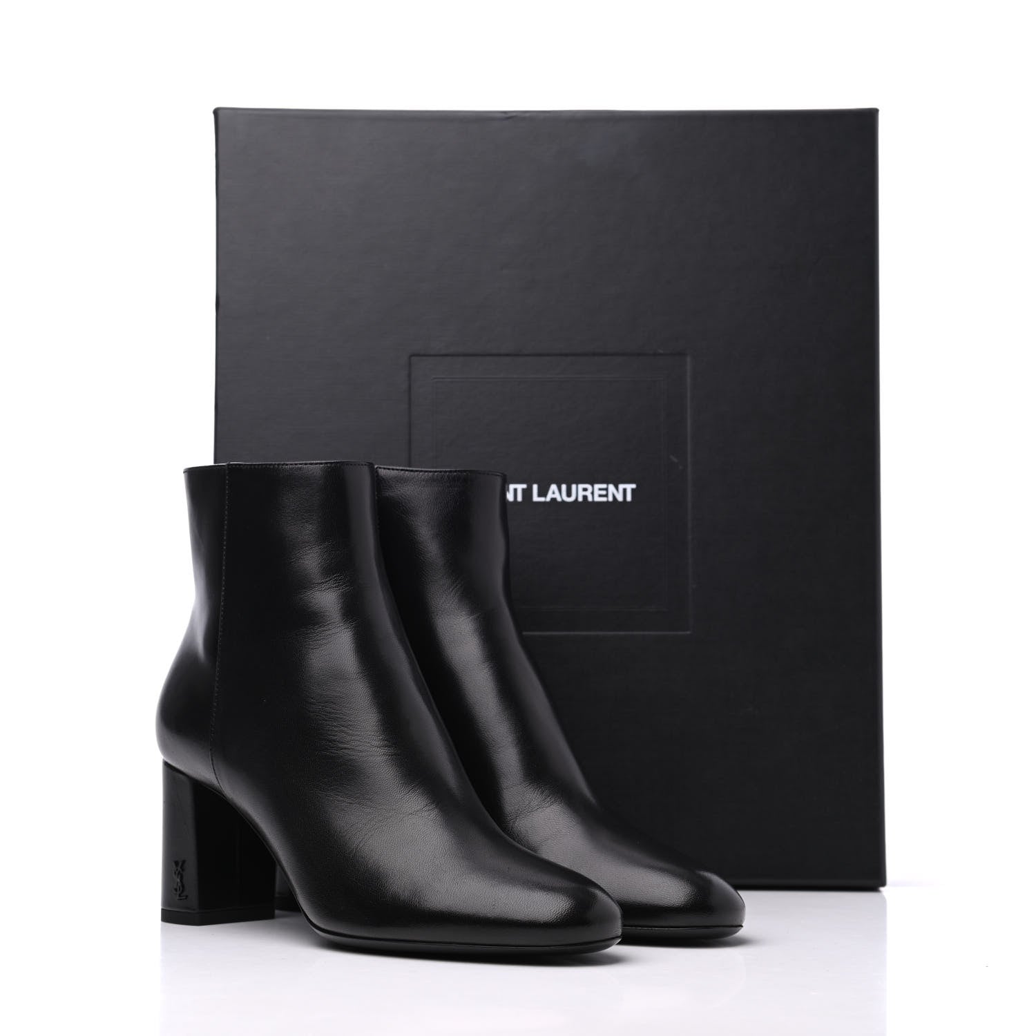Saint Laurent Nappa Loulou Ankle Zip Boot 37.5 Black 9 of 9