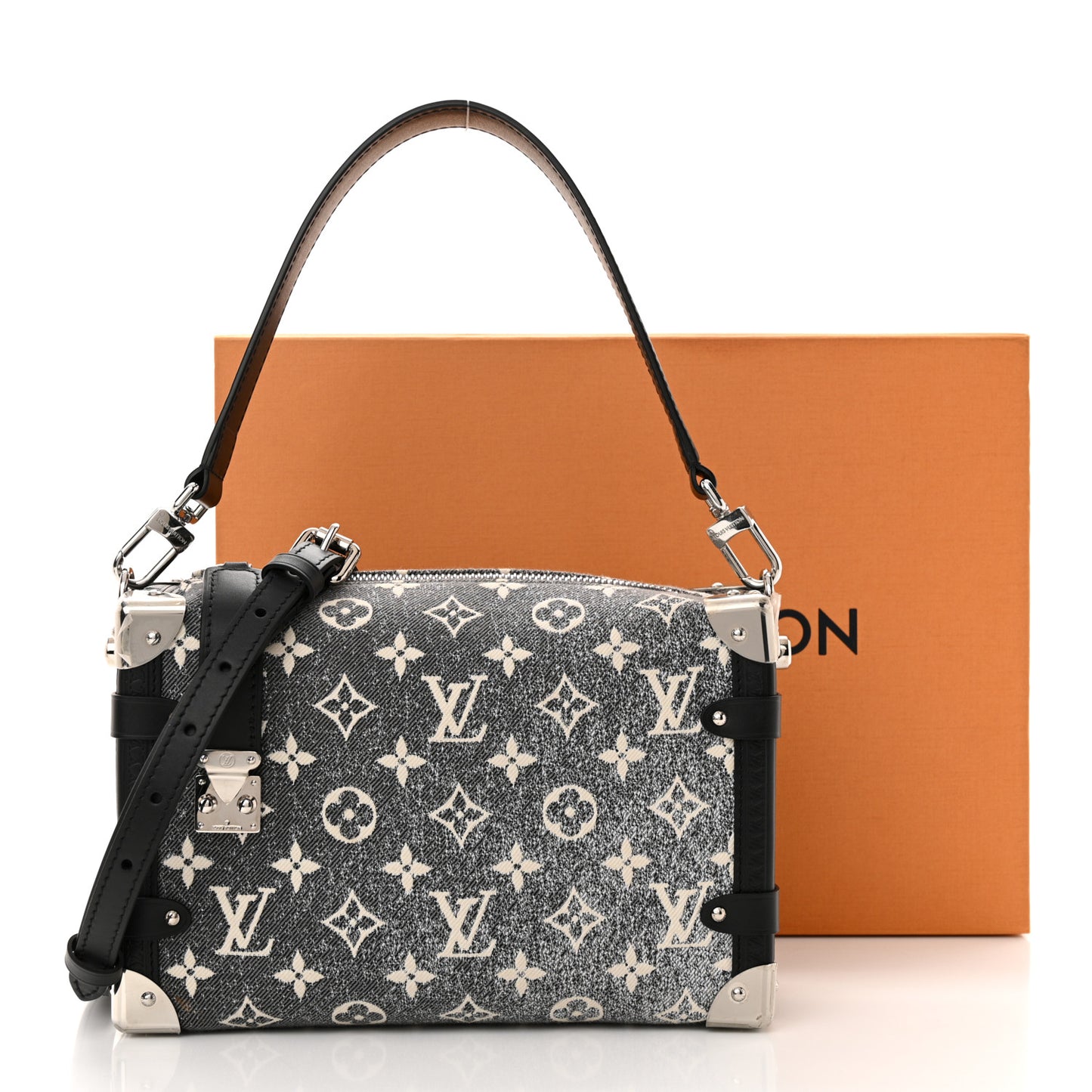 Monogram Jacquard Denim Side Trunk Grey
