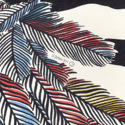 Hermes Cashmere Zebra Pegasus Pointe Triangle Scarf Vieux Rose Black White 4 of 5