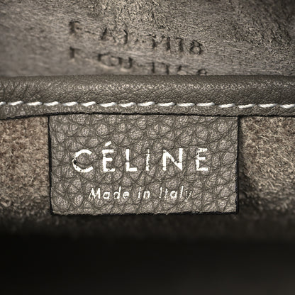 Celine Drummed Calfskin Nano Luggage Souris 6 of 9