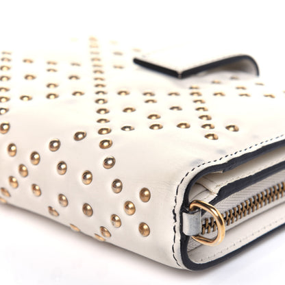 Christian Dior Lambskin Cannage Studded Lady Dior Eden Wallet White 13 of 18