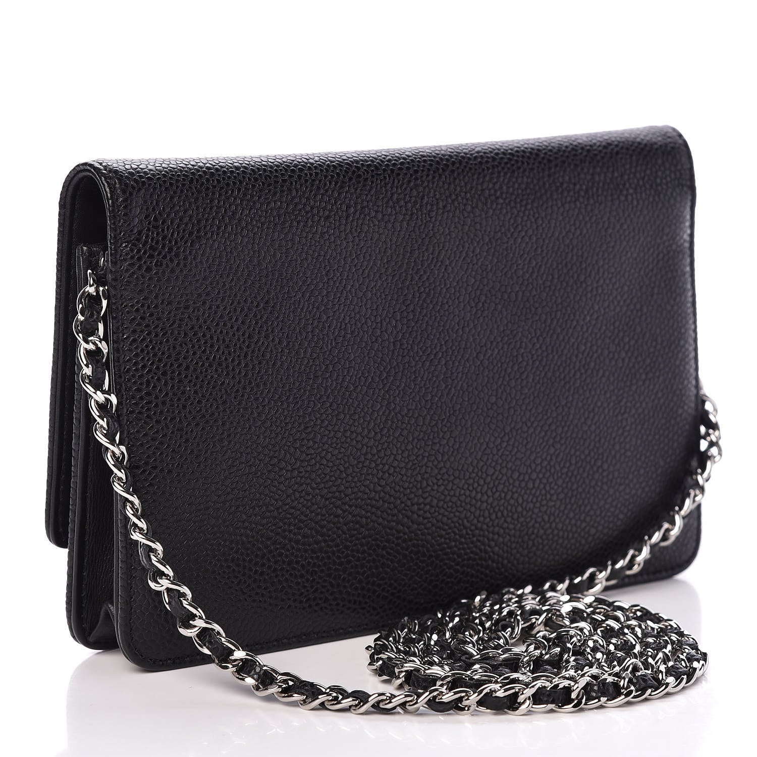 Chanel Caviar Timeless CC Wallet On Chain WOC Black 3 of 13