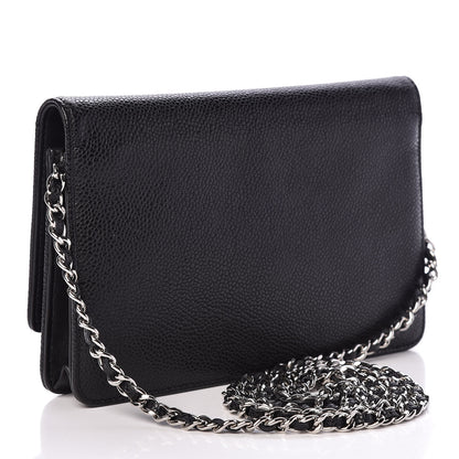 Chanel Caviar Timeless CC Wallet On Chain WOC Black 3 of 13