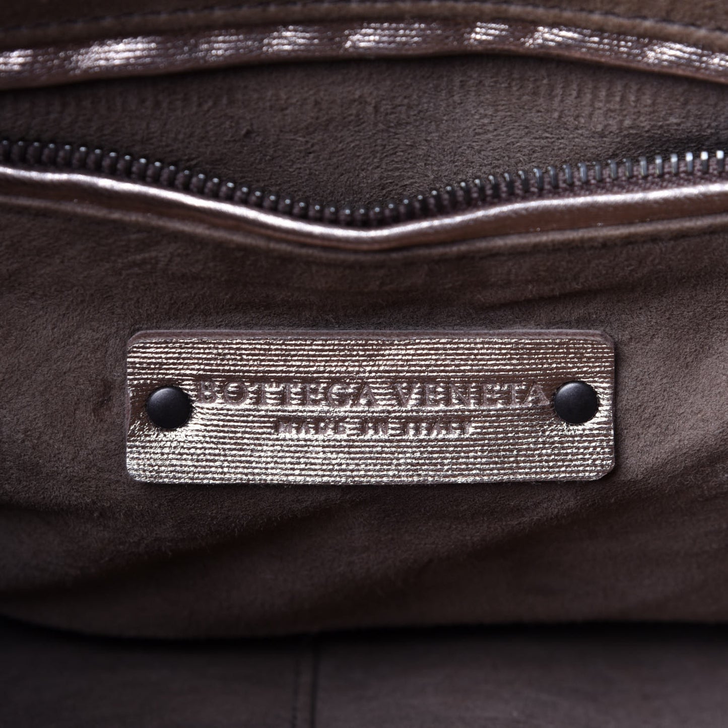 Metallic Grosgrain Intrecciato Pillow Crossbody Messenger Rose Gold